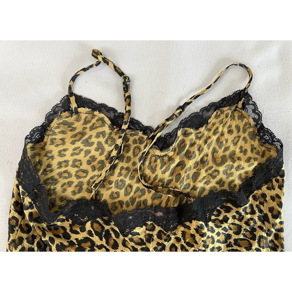 Victoria's Secret Womens Nightgown Babydoll Sz XS Leopard Print Lace - Picture 11 of 11